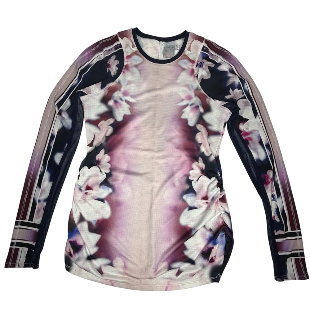 Lucky in Love Floral Long Sleeve Women's Top Size Small (4-6)